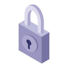 Padlock isometric symbol