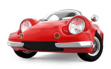 Wall Mural - retro sport car cartoon 3d