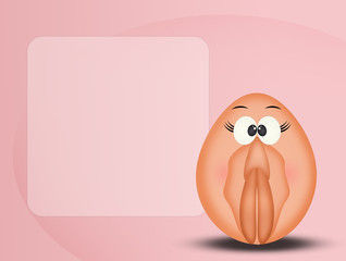 Poster - illustration of vagina cartoon