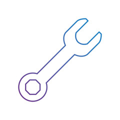 Wall Mural - wrench tool isolated icon