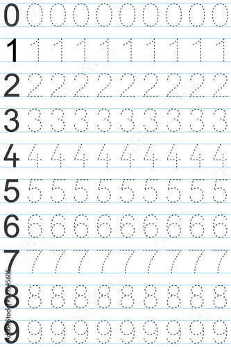 Numbers 0 9 Worksheets