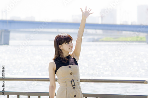 手を振る女性 Buy This Stock Photo And Explore Similar Images At Adobe Stock Adobe Stock