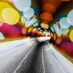 Blur bokeh road