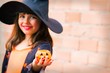 © tetxu - portrait of witch with pumpkin, halloween party