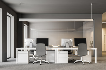 Modern office interior with boardroom