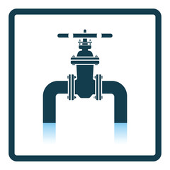 Poster - Icon of Pipe with valve