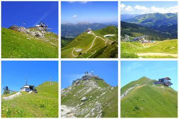 Wall Mural - Bergstationen über Oberstdorf/Kleinwalsertal (
Nebelhorn + Kanzelwand + Hoher Ifen + Warmendinger Horn + Fellhorn )