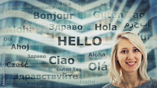 Leinwand Poster hello