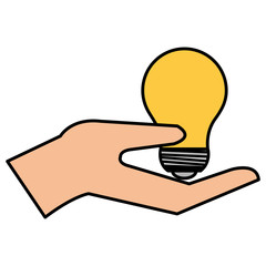 Poster - hand with bulb light