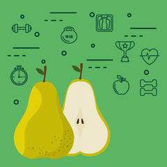 Sticker - fresh pear vegetarian food