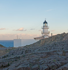 Wall Mural - Lighthouse of the Cap de Creus Natural Park, the westernmost point of Spain, where the sun first rises.