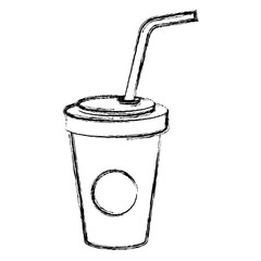 Poster - coffee drink in plastic container