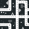 © bilaaa - Childish scandinavian seamless pattern with road. Vector hand drawn illustration.
