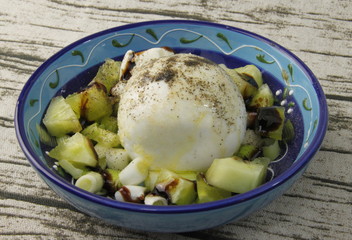 Poster - Salade burrata concombres