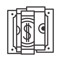 Canvas Print - bill dollar money icon