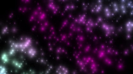 Leinwandbilder - Star Glow Flickering Moving Particle Graphic Animation Background