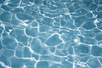 Texture of water in swimming pool for background