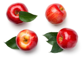 Wall Mural - Red Apples Isolated on White Background