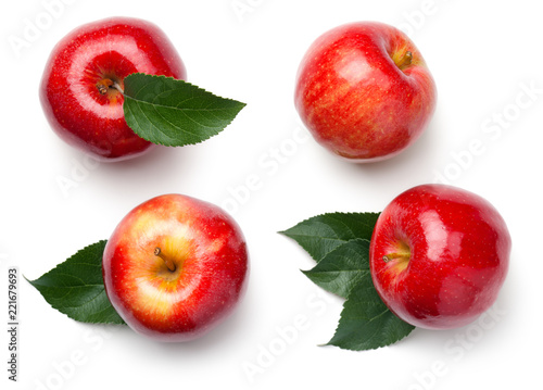 Dekoracja na wymiar  czerwone-jablka-na-bialym-tle