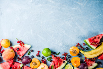 Wall Mural - Summer fruit and berries