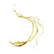 Olive or engine oil splash isolated on white background, 3d illustration with Clipping path.