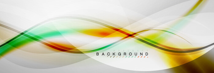 Wall Mural - Smooth flowing wave motion concept background