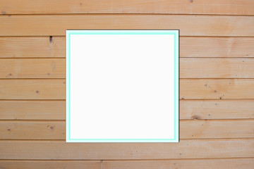 light style wood planks. Photo Frame Mock Up. Empty space for text design and message 