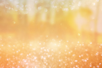 Aufkleber - Abstract gold silver bokeh background