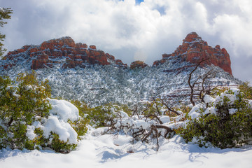 Wall Mural - Scenic Winter Landscape in Sedona arizona