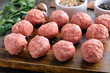 Raw meatballs