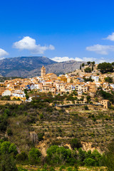 Beautiful mountain village Polop de la Marina, Spain