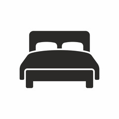double bed vector icon