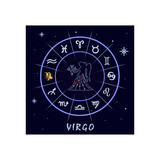 Fototapeta Big Ben - Virgo astrological horoscope sign. Vector illustration