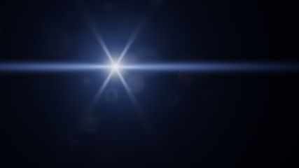 Wall Mural - beautiful abstract blue lens flare effect overlay texture with bokeh effect and light streaks in fro