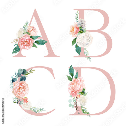 Floral Alphabet Set