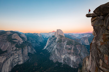 Wall Mural - Hiker in Yosemite National Park, California, USA