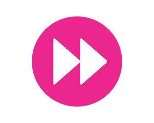 Canvas Print - magenta circle fast forward icon sign symbol logo vector image direction arrow