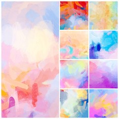 Wall Mural - colorful digital painting background and banners. use for template modern design, cover, poster, bro