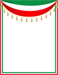 Wall Mural - Italian holiday border with empty space for your text.