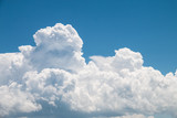 White clouds and blue sky