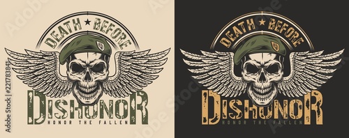 Skull t-shirt print concept