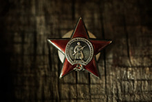 Old Retro Aged Photo Effect Medal Of Great Patriotic War