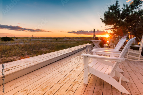 Fotomural Sunset view of the beach at Cape Cod, Massachusetts, USA
