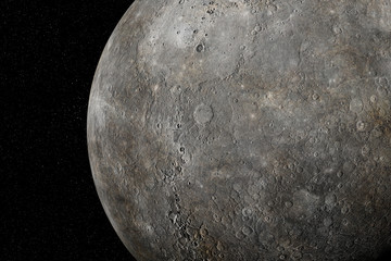 Wall Mural - planet mercury closeup