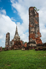 Canvas Print - The pagoda in Ayutthaya Historical Park.