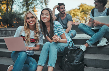 students near university