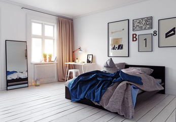 Poster - modern bedroom interior