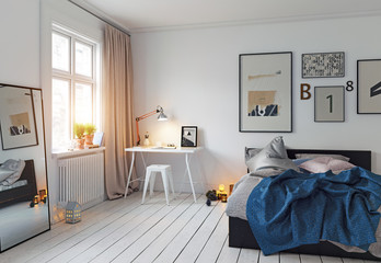 Poster - modern bedroom interior