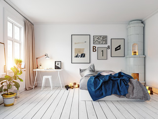 Poster - modern bedroom interior