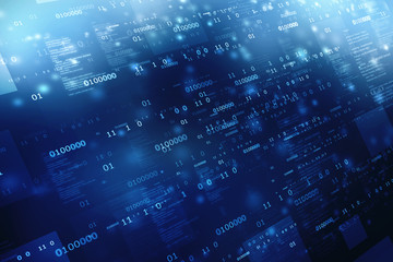 binary code background, digital abstract technology background